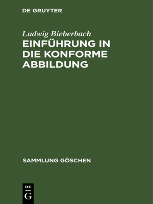 cover image of Einführung in die konforme Abbildung